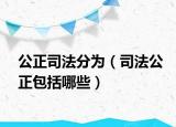 公正司法分為（司法公正包括哪些）