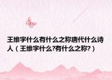 王維字什么有什么之稱唐代什么詩人（王維字什么?有什么之稱?）