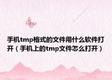 手機tmp格式的文件用什么軟件打開（手機上的tmp文件怎么打開）