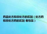 藥品處方和非處方的區(qū)別（處方藥和非處方藥的區(qū)別 看包裝）