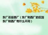 東廠還是西廠（東廠和西廠的區(qū)別 東廠和西廠有什么不同）