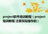 project軟件培訓(xùn)教程（project培訓(xùn)教程 注重實(shí)際操作的）