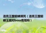 洛克王國貂蟬瀕死（洛克王國貂蟬玉損對boss有用嗎）