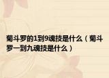 菊斗羅的1到9魂技是什么（菊斗羅一到九魂技是什么）