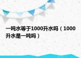 一噸水等于1000升水嗎（1000升水是一噸嗎）