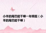 小羊的尾巴能干嘛一年級題（小羊的尾巴能干嘛）