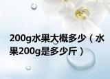 200g水果大概多少（水果200g是多少斤）