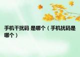 手機干擾碼 是哪個（手機擾碼是哪個）