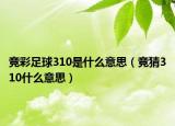 競彩足球310是什么意思（競猜310什么意思）