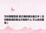 怎樣做葡萄酒 要正確的做法最正宗（自制葡萄酒的做法步驟是什么 怎么挑選葡萄）