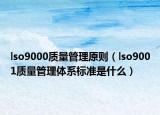 lso9000質(zhì)量管理原則（lso9001質(zhì)量管理體系標(biāo)準(zhǔn)是什么）