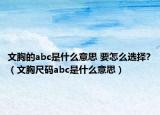 文胸的abc是什么意思 要怎么選擇?（文胸尺碼abc是什么意思）