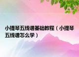 小提琴五線譜基礎(chǔ)教程（小提琴五線譜怎么學(xué)）