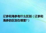 遼參和海參有什么區(qū)別（遼參和海參的區(qū)別在哪里?）