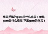 蘋果手機的gsm是什么意思（蘋果gsm是什么意思 蘋果gsm的含義）