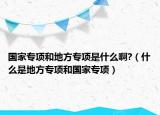 國家專項(xiàng)和地方專項(xiàng)是什么啊?（什么是地方專項(xiàng)和國家專項(xiàng)）