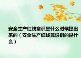 安全生產(chǎn)紅線意識是什么時候提出來的（安全生產(chǎn)紅線意識指的是什么）