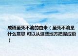 成語至死不渝的由來（至死不渝是什么意思 可以從這些地方把握成語）