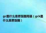 gc是什么意思飯圈用語（gck是什么意思飯圈）