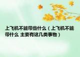 上飛機(jī)不能帶些什么（上飛機(jī)不能帶什么 主要有這幾類事物）