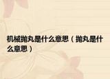 機(jī)械拋丸是什么意思（拋丸是什么意思）