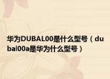 華為DUBAL00是什么型號（dubal00a是華為什么型號）