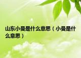 山東小曼是什么意思（小曼是什么意思）