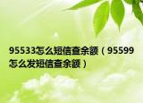 95533怎么短信查余額（95599怎么發(fā)短信查余額）