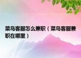 菜鳥(niǎo)客服怎么兼職（菜鳥(niǎo)客服兼職在哪里）