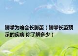 腳掌為啥會(huì)長腳繭（腳掌長繭預(yù)示的疾病 你了解多少）