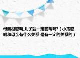 母親很聰明,兒子就一定聰明嗎?（小孩聰明和母親有什么關系 是有一定的關系的）