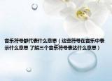 音樂符號都代表什么意思（這些符號在音樂中表示什么意思 了解三個音樂符號表達什么意思）