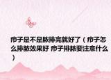 癤子是不是膿排完就好了（癤子怎么排膿效果好 癤子排膿要注意什么）