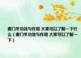 麥門冬功效與作用 大家可以了解一下什么（麥門冬功效與作用 大家可以了解一下）