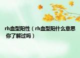 rh血型陽(yáng)性（rh血型陽(yáng)什么意思 你了解過嗎）