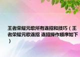 王者榮耀元歌所有連招和技巧（王者榮耀元歌連招 連招操作順序如下）