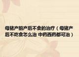 母豬產(chǎn)前產(chǎn)后不食的治療（母豬產(chǎn)后不吃食怎么治 中藥西藥都可治）