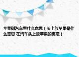 蘋果樹汽車?yán)锸裁匆馑迹^上放蘋果是什么意思 在汽車頭上放蘋果的寓意）