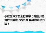 小鍵盤壞了怎么打數(shù)字（電腦小鍵盤數(shù)字磨蹭了怎么辦 具體的解決方法）