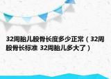 32周胎兒股骨長度多少正常（32周股骨長標準 32周胎兒多大了）