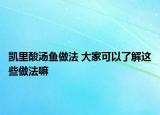 凱里酸湯魚做法 大家可以了解這些做法嘛