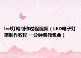 led燈箱制作過程視頻（LED電子燈箱制作教程 一分鐘包教包會）