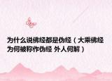 為什么說佛經都是偽經（大乘佛經為何被稱作偽經 外人何解）