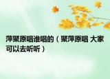萍聚原唱誰唱的（聚萍原唱 大家可以去聽聽）