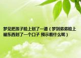 夢見把孩子臉上劃了一道（夢到弟弟臉上被東西劃了一個口子 預示著什么呢）