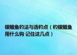 銀鲴魚釣法與選釣點(diǎn)（釣銀鲴魚用什么鉤 記住這幾點(diǎn)）