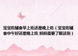 寶寶吃輔食早上吃還是晚上吃（寶寶吃輔食中午好還是晚上吃 媽媽需要了解這些）