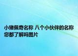 小豬佩奇名稱 八個小伙伴的名稱您都了解嗎圖片