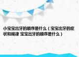 小寶寶出牙的順序是什么（寶寶出牙的癥狀和規(guī)律 寶寶出牙的順序是什么）