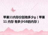 蘋果11內(nèi)存分別有多少g（蘋果11 內(nèi)存 有多少GB的內(nèi)存）